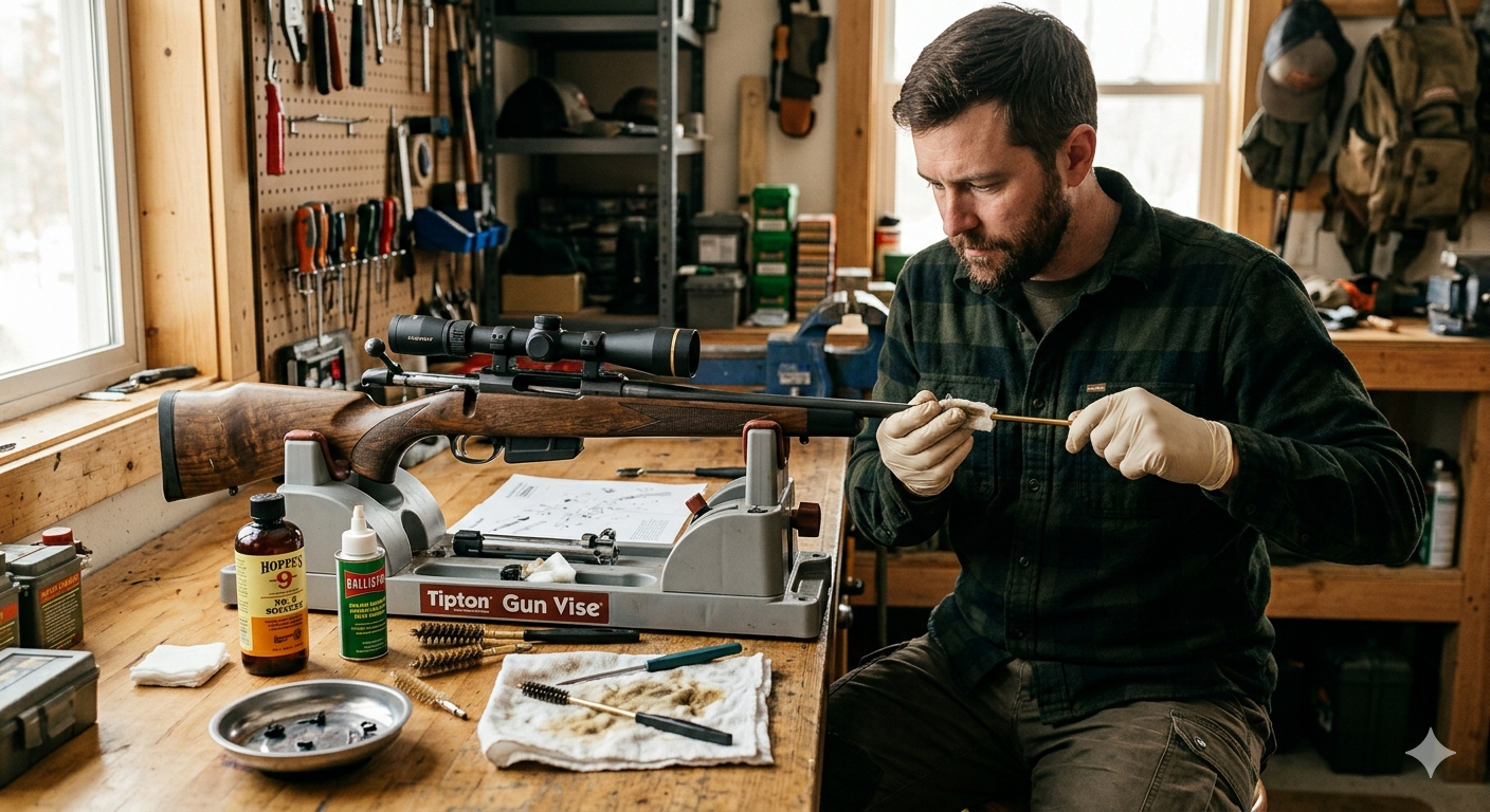 Cleaning a rifle
