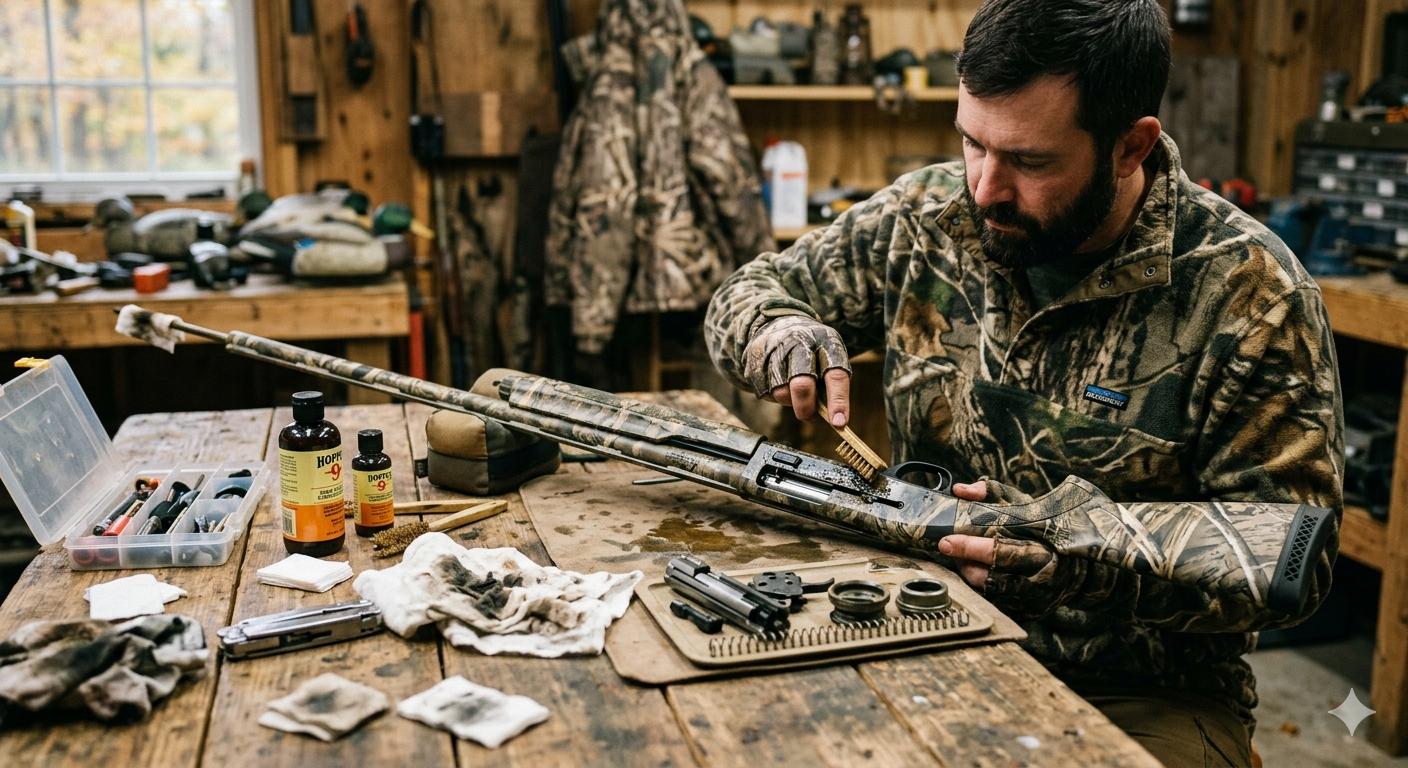Cleaning a shotgun